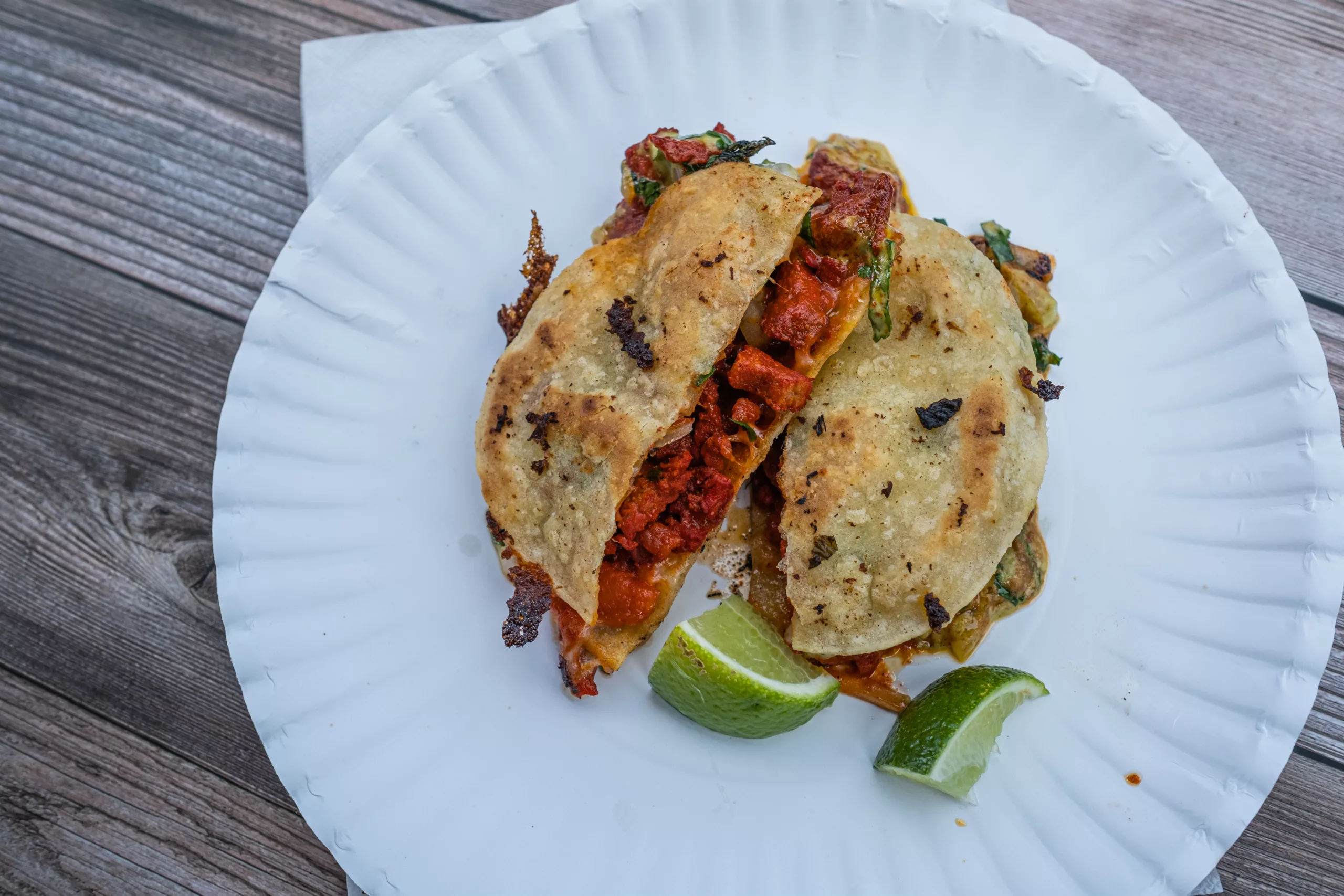 Appetizer - Savory Mulitas Served at a Taqueria Restaurant during lunch